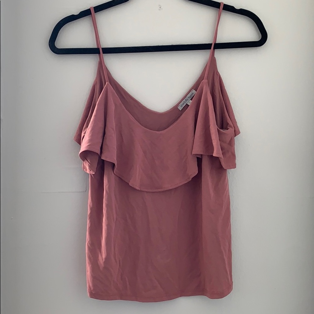 Charlotte Russe Mauve Flounce Top